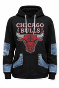 BULLS BLING & DENIM CUSTOM COUTURE Hoodie